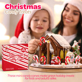 4E's Novelty 25 Pack Mini Candy Canes Bulk - Individually Wrapped, 2-Inch Mini Candy Canes, Classic Peppermint Flavor, for Christmas Treats