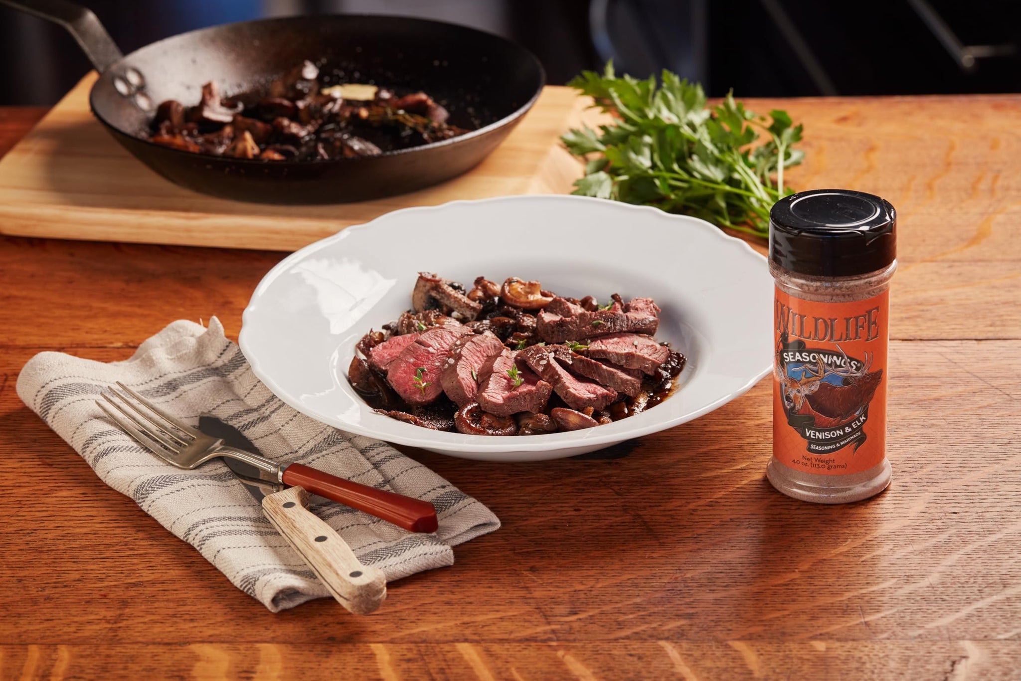 Wildlife Seasonings Venison & Elk Marinade - Wine Based with Robust Earthy Spices for a Bold Flavor for Wild Game, Beef & Duck | Seasoning & Spicy