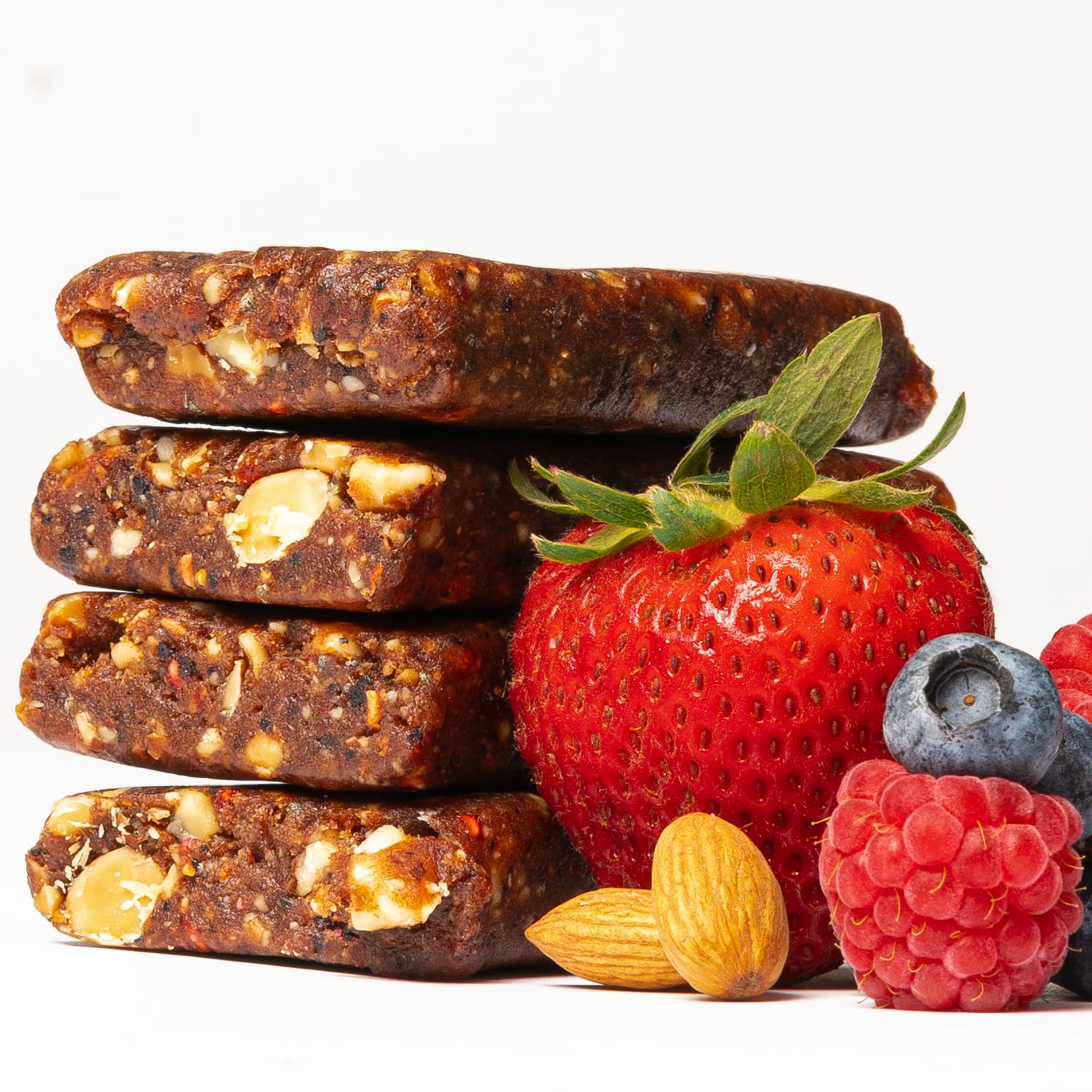 JONESBAR Organic Plant Based Protein Bars | Berries and Almonds | Fruit & Nut Bar, Kosher, Gluten Free, Breakfast Bars, School Snacks, Vegan Snack
