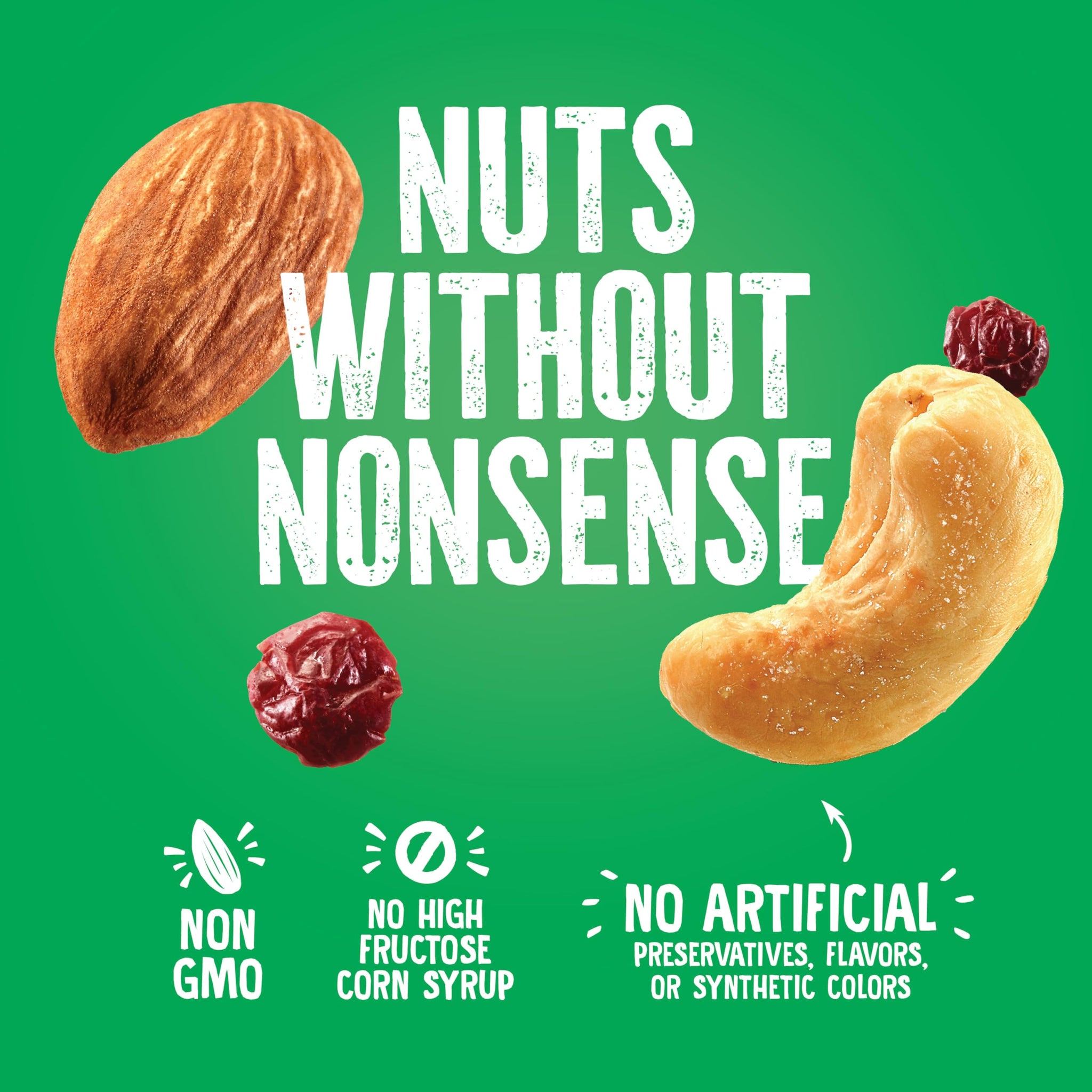 Emerald Nuts Cashews and Almonds with Dried Cranberries 7 Ct (1-Pack) | 100-Calorie Individual Packs of Nut Blend and Dried Fruit | Kosher Certified