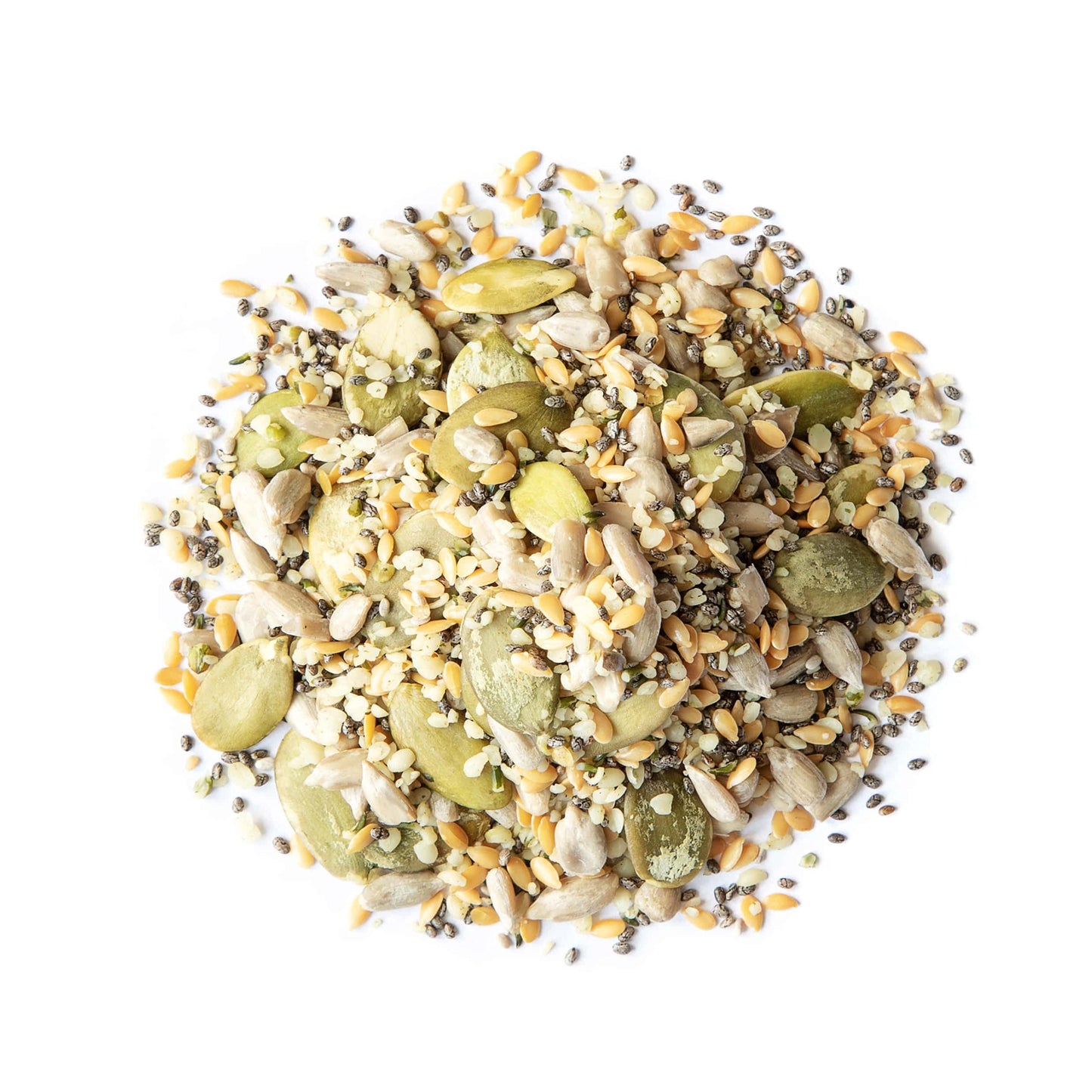 Food to Live - Organic Raw Superseed Mix- Chia, Flax, Hemp, Pumpkin, and Sunflower, 12 Ounces - Non-GMO Whole Seeds Blend, Vegan, Kosher, Raw, Bulk