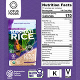 Lotus Foods Regenerative Organic Brown Basmati Rice - Gluten Free Whole Grain Heirloom Rice, Vegan, Non GMO, Use for Curries, Stir Fries, Rice Pudding, Salad, and More - 30 oz Bag (Pack of 3)