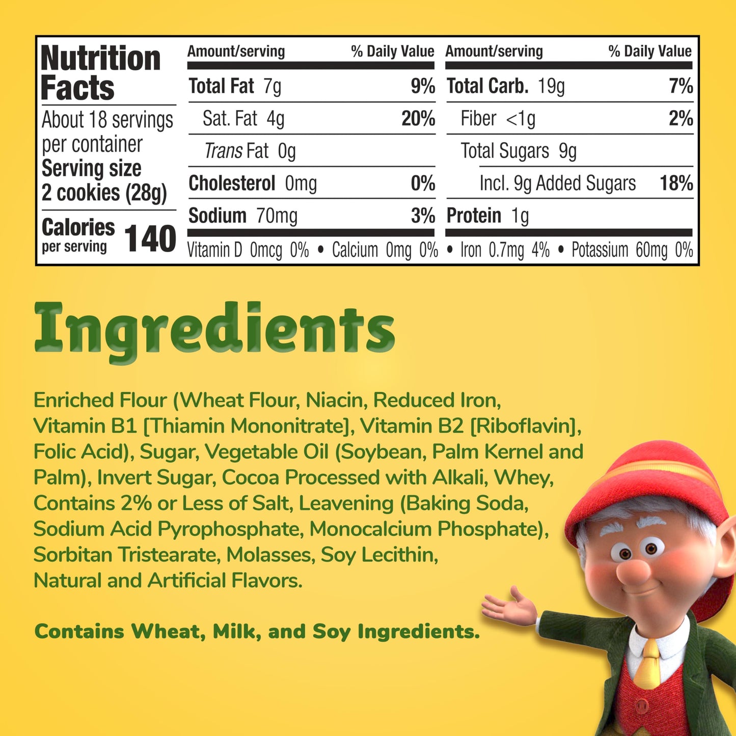 Keebler Fudge Stripes Original Cookies Family Size 17.3 Ounce