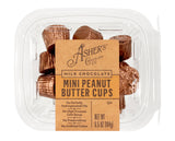 Asher's Chocolates, Mini Milk Chocolate Peanut Butter Cups, Wrapped in Foil, Small Batches of Kosher Chocolate, Family Owned Since 1892 (5 oz, Peanut