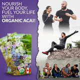 am2 Organic Acai Powder - Freeze Dried Acai Berry Granulated Powder - 100% Natural Fruit Powder - Antioxidant Rich Superfood Powder for Smoothie Bowls