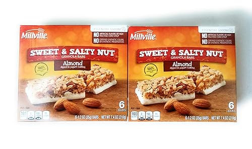 Millville Sweet & Salty Nut Granola Bars - Almond Flavor - 6 bars - 2 pack
