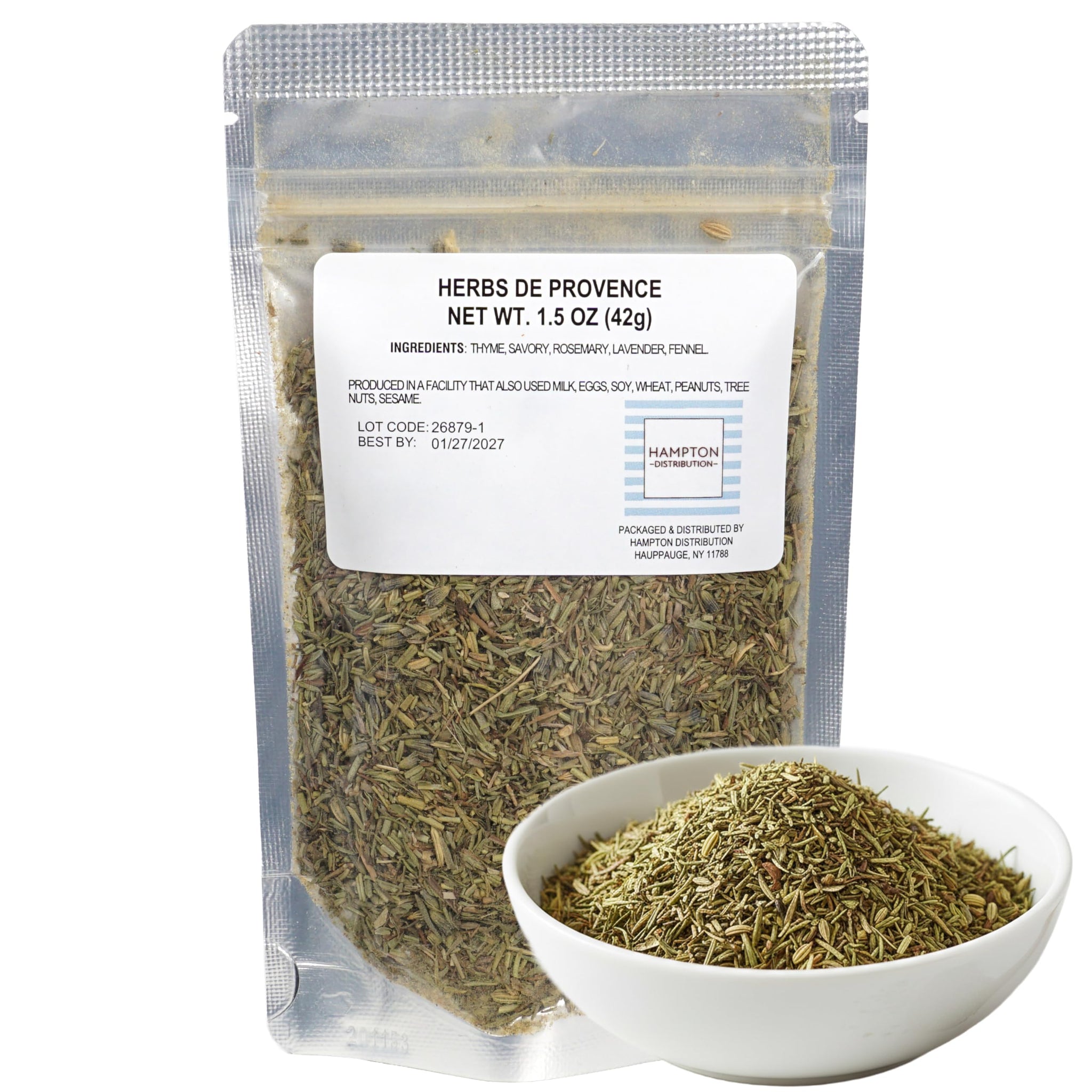 Herbs De Provence Seasoning, 1.5 Ounce Resealable Bag, Hampton Distribution