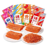 Authentic Sticks Latiao - Sweet and Spicy Traditional Gluten Noodles, Red Oil Chilli Mouthwatering Asian Snacks, Mixed Snack Gift Bags for Halloween