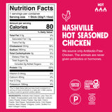 Chomps Nashville Hot Chicken Jerky Meat Snack Sticks 10-Pack - Keto, Paleo, Low Carb, Whole30 Approved, 12g Lean Meat Protein, Gluten Free, Antibiotic