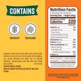 Thomas' 100% Whole Wheat Bagels, 6 count, (3.0 oz each), Excellent Source Of Fiber, Kosher Whole Grain Bagels, 18 oz Bag