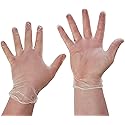 Ambitex 889269 V5201 Series Latex Free Clear Vinyl Gloves Medium 100/Box