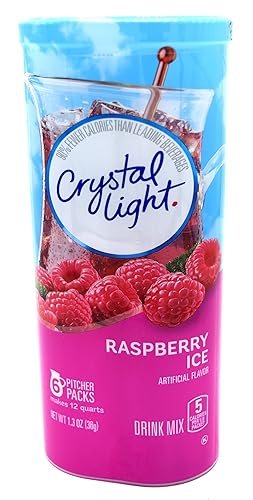 Crystal Light Raspberry Ice Drink Mix, 12-Quart Canister (Pack of 5)