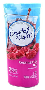 Crystal Light Raspberry Ice Drink Mix, 12-Quart Canister (Pack of 5)
