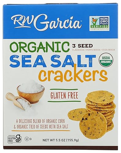 RW GARCIA Organic Sea Salt 3 Seed Crackers, 5.5 OZ