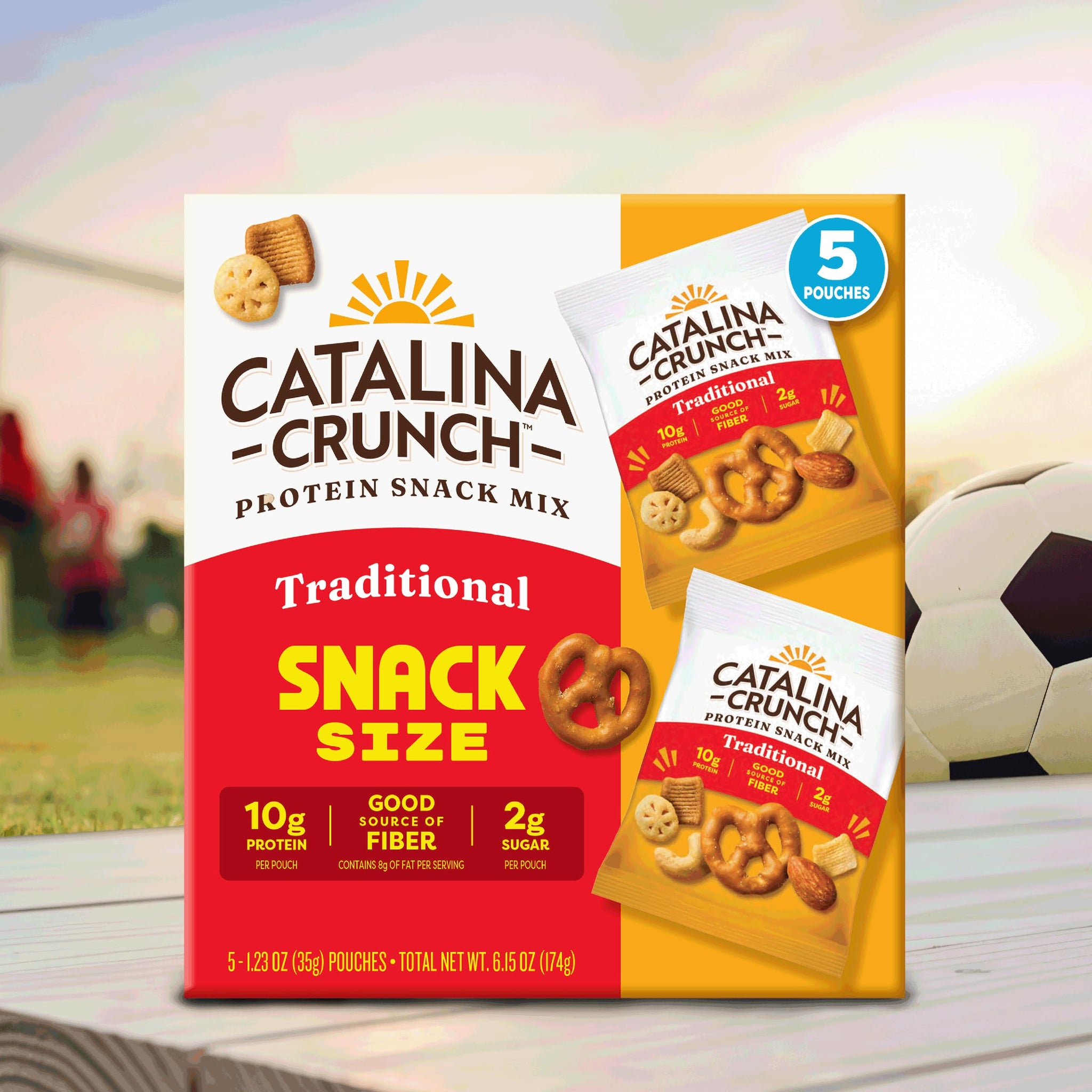 Catalina Crunch Protein Snack Mix - 10g Protein, 2g Sugar per Snack Size Pouch - Good Source of Fiber - Gluten Free - Traditional - 1.23 oz pouch