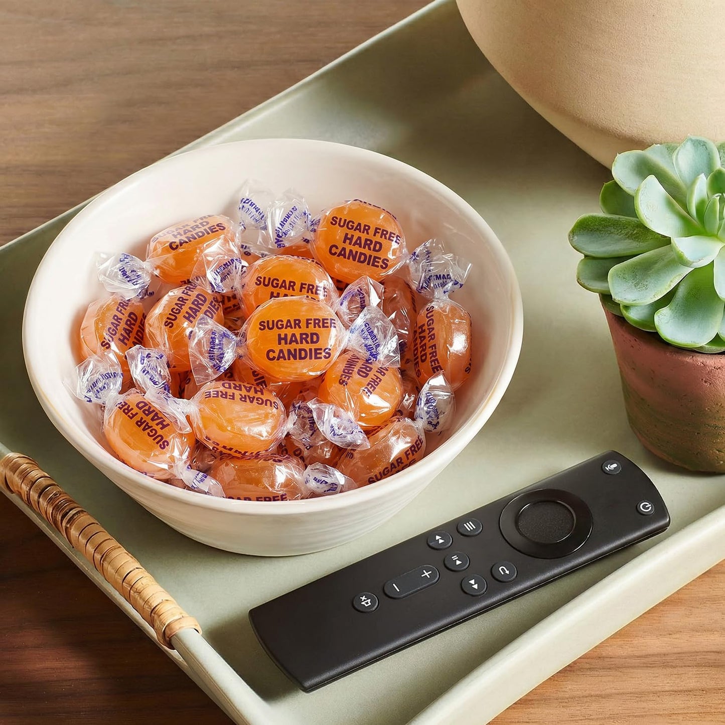 Sugar Free Butterscotch Hard Candy Bulk 2 Pound - Individually Wrapped Butterscotch Flavored Hard Candy, Classic Rich Butter Scotch Taste SugarFree