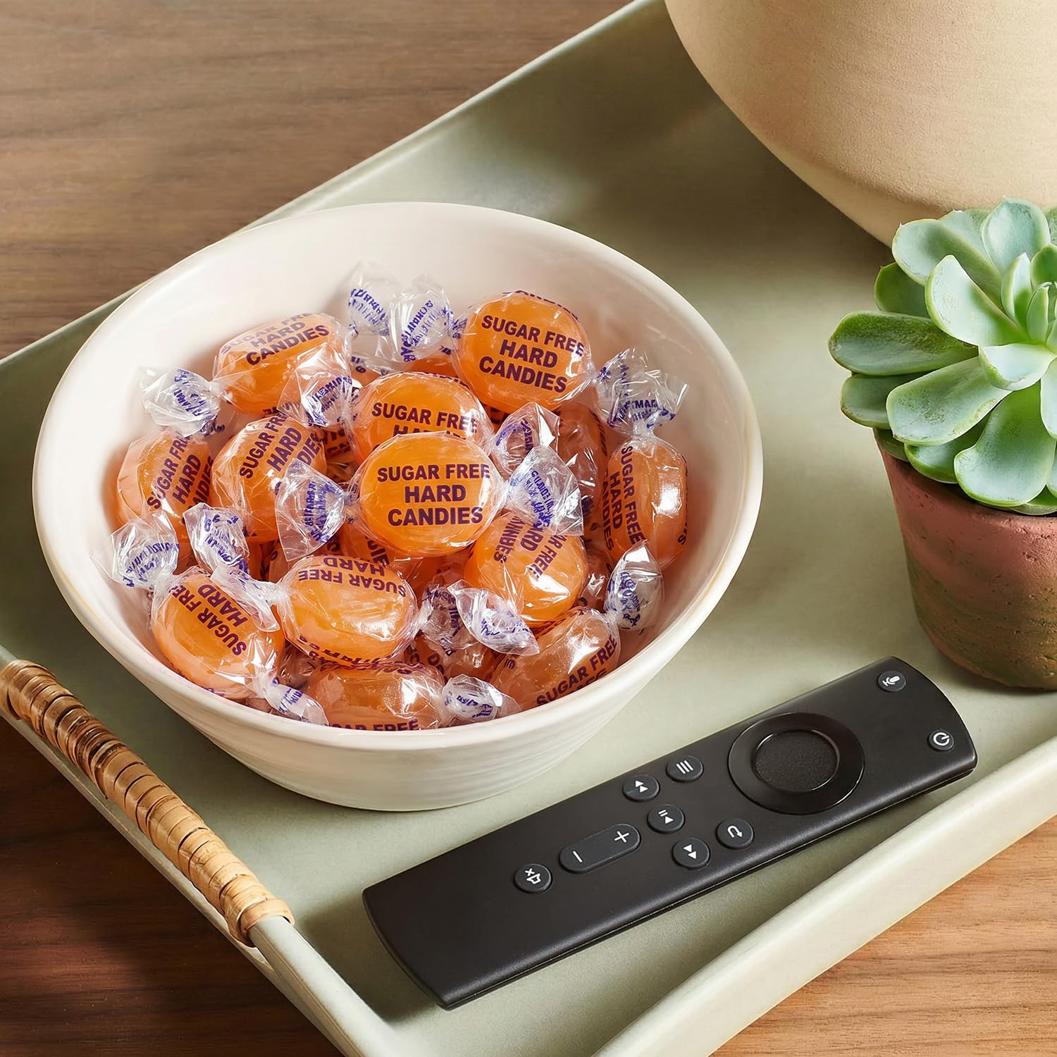 Sugar Free Butterscotch Hard Candy Bulk 2 Pound - Individually Wrapped Butterscotch Flavored Hard Candy, Classic Rich Butter Scotch Taste SugarFree