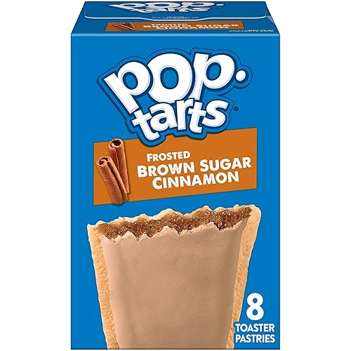 Pop-Tarts Toaster Pastries, Breakfast Foods, Kids Snacks, Frosted Brown Sugar Cinnamon (8 Pop-Tarts)