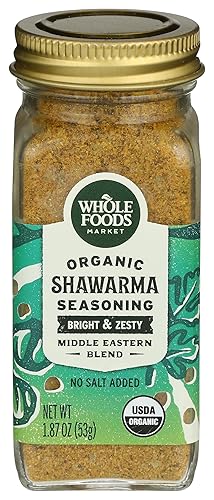 Whole Foods Market, Organic Seasoning, Shawarma No Salt Added, 1.87 Ounce