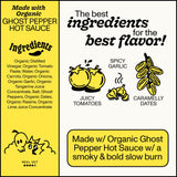Yellowbird® Made w/ Organic Ghost Pepper Hot Sauce 9.8 oz. Pantry Size (Real Hot | 1 Bottle | Made w/ Organic Tomatoes, Garlic, & Dates)