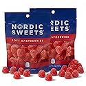 Nordic Sweets® Soft Raspberries Resealable Peggable Pouch - Swedish Candy Gummy Snacks, 5 oz