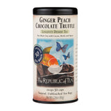 The Republic of Tea Ginger Peach Chocolate Truffle Black Tea Bags, 50 Tea Bag Tin