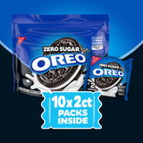 OREO Zero Sugar Chocolate Sandwich Cookies, 10 Snack Packs (2 Cookies Per Pack)