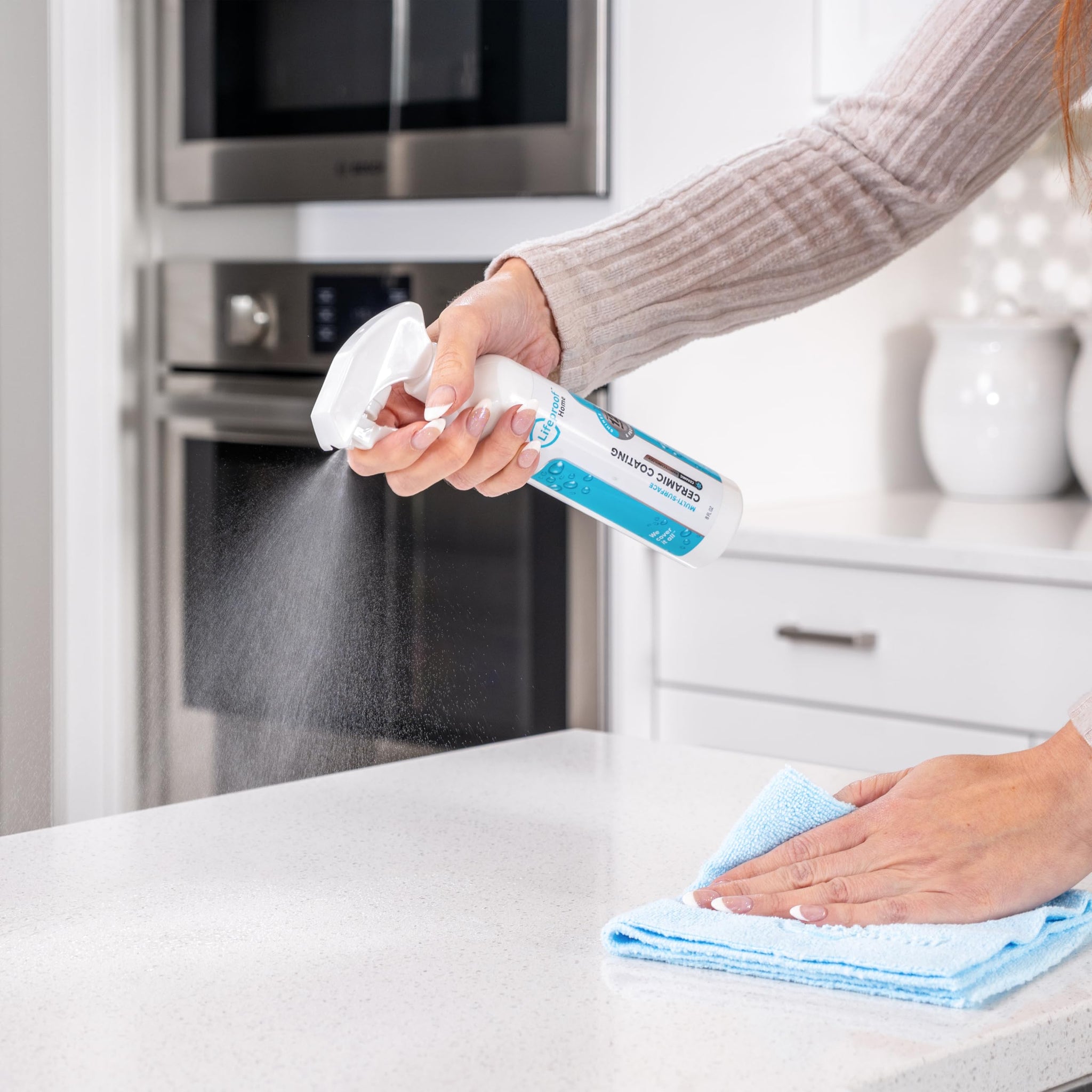 Lifeproof 2-Pack Ceramic Coating Spray Kit - Shine, Seal & Protect Kitchen & Bath Surfaces, Repels Stains & Grime