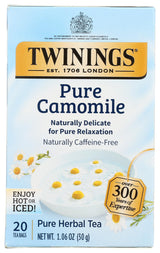 Twinings of London Pure Camomile Herbal Tea Bags, 20 ct