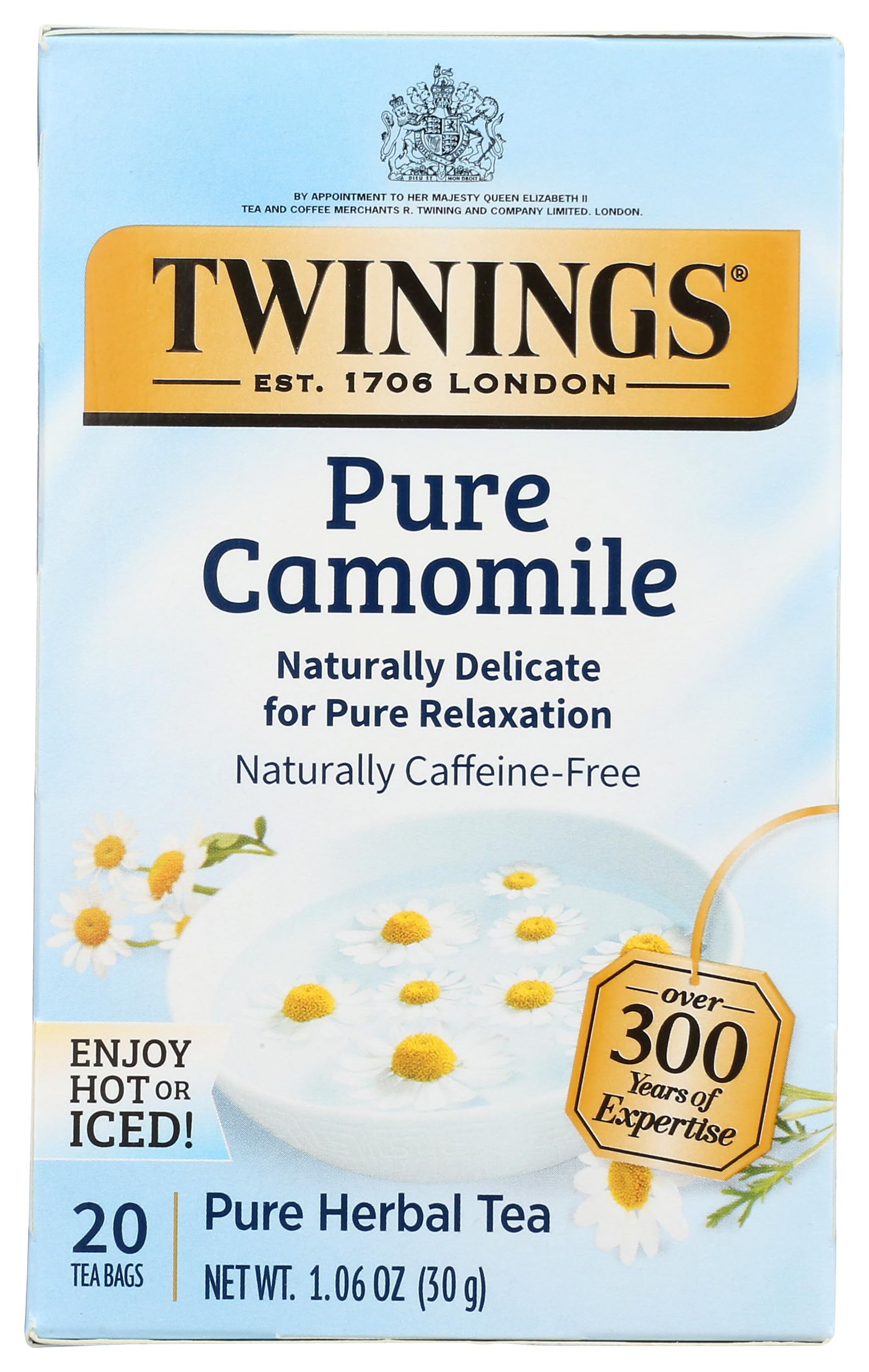 Twinings of London Pure Camomile Herbal Tea Bags, 20 ct
