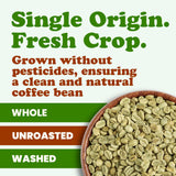 Food to Live Organic Honduran Arabica Green Coffee Beans, 12 Ounces - Whole, Unroasted, Washed Bean. Single Origin. Fresh Crop. Non-GMO, Vegan