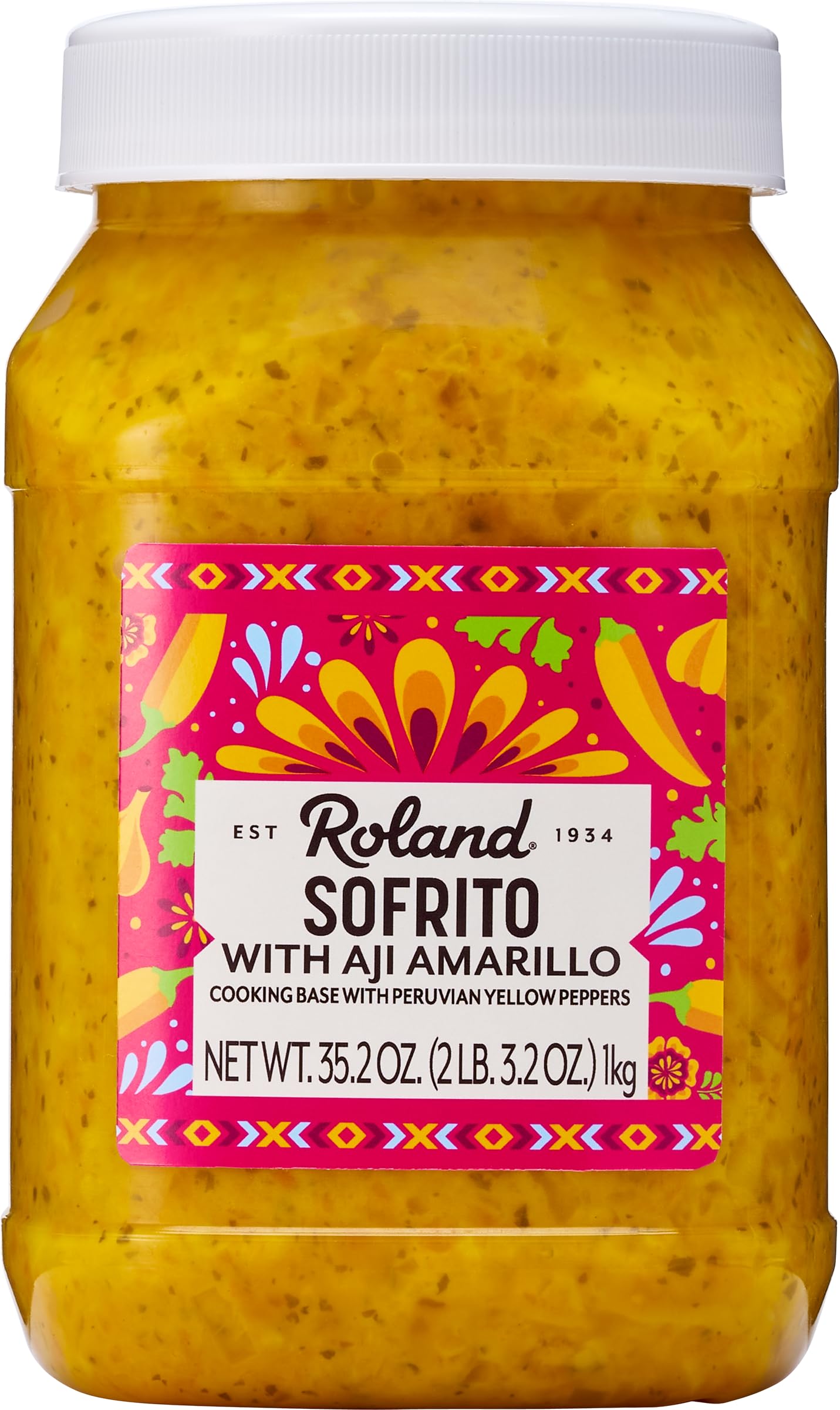 Roland Foods Sofrito with Aji Amarillo, Specialty Imported Food, 35.2 Ounce Jar, Pack of 1