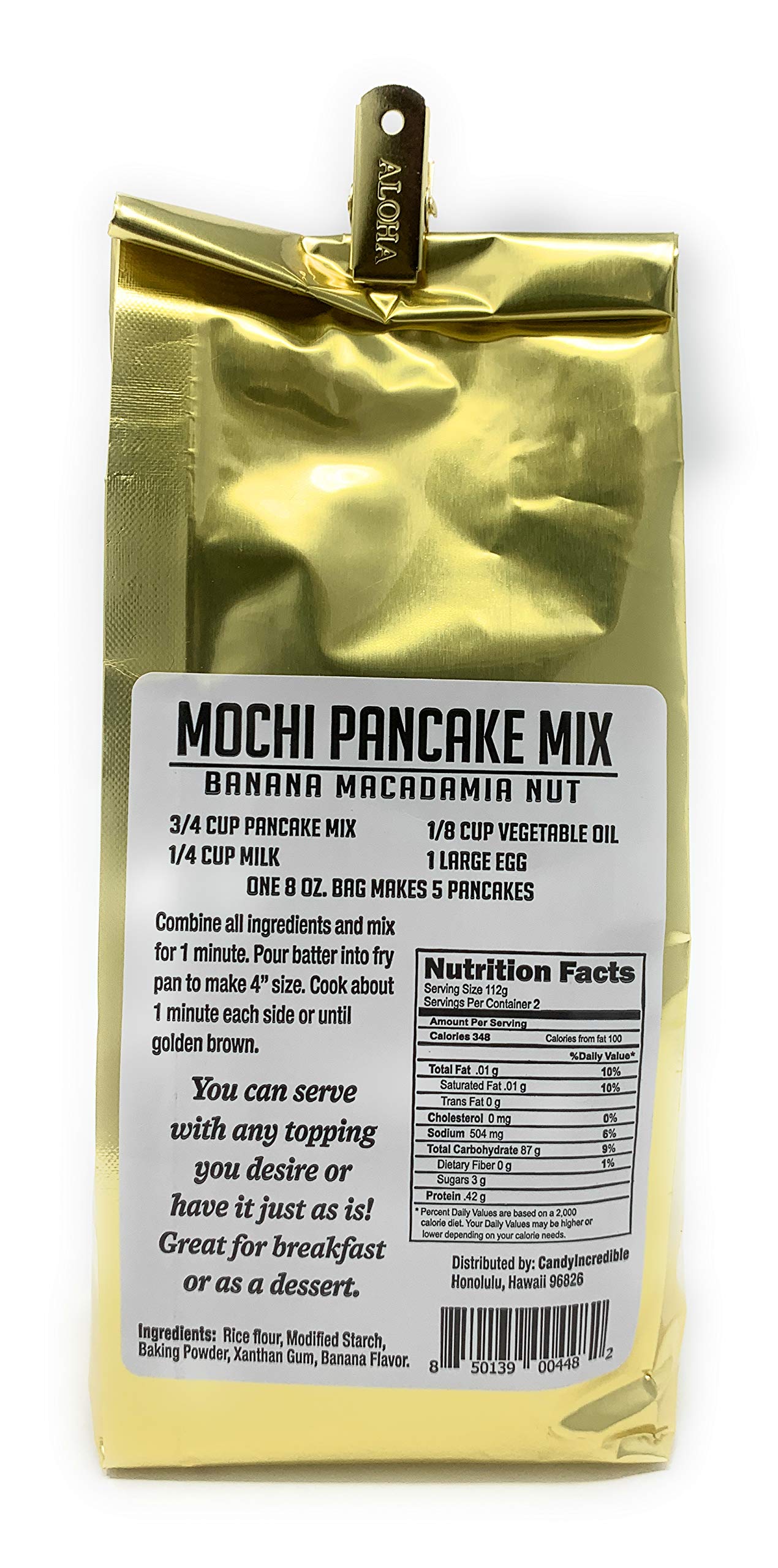 Mochi Pancake Mix Banana Macadamia Nut 8 oz