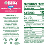V8 Energy Diet Strawberry Lemonade Juice Energy Drink, 8 fl oz Can (6 Pack)