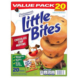 (Value Pack) Little Bites Chocolate Chip Muffins, 20 individual packs, (4 ct each), Mini Muffins, 33 oz Multipack