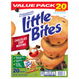 (Value Pack) Little Bites Chocolate Chip Muffins, 20 individual packs, (4 ct each), Mini Muffins, 33 oz Multipack
