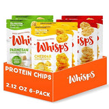 Whisps Cheese Crisps Variety Pack | Protein Chips | Healthy Snacks | Protein Snacks, Gluten Free, High Protein, Low Carb Keto Food | Parmesan, Cheddar