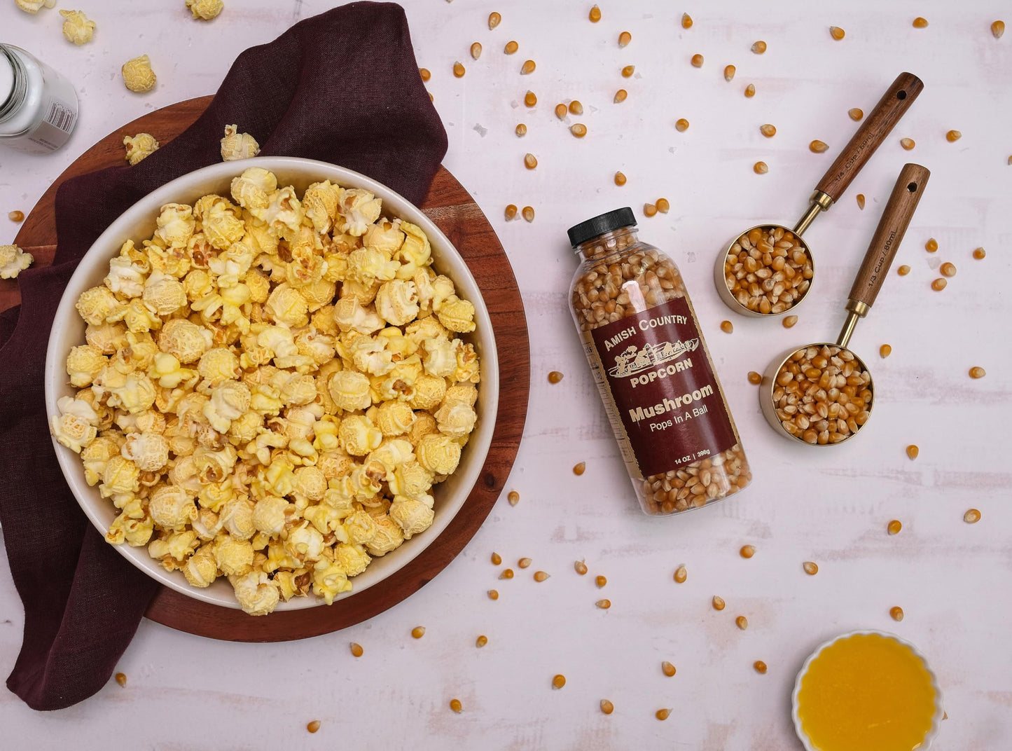Amish Country Popcorn | 14 oz Bottle | Mushroom Popcorn Kernels | Old Fashioned, Non-GMO and Gluten Free (14 oz Bottle)