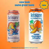 Leisure Hydration Non-Carbonated Electrolyte Refresher, Tropical Mango Flavor - Low Sugar Nutrient Enhanced Water Beverage - Get The Best Hydration
