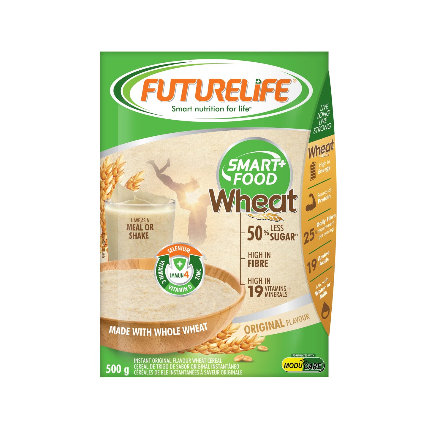 FUTURELIFE Smart Food | 500g/17.6oz | High In Protein | Gluten Free | Keto Friendly | High In Vitamins | High In Minerals | High In Fiber | (Wheat, 1