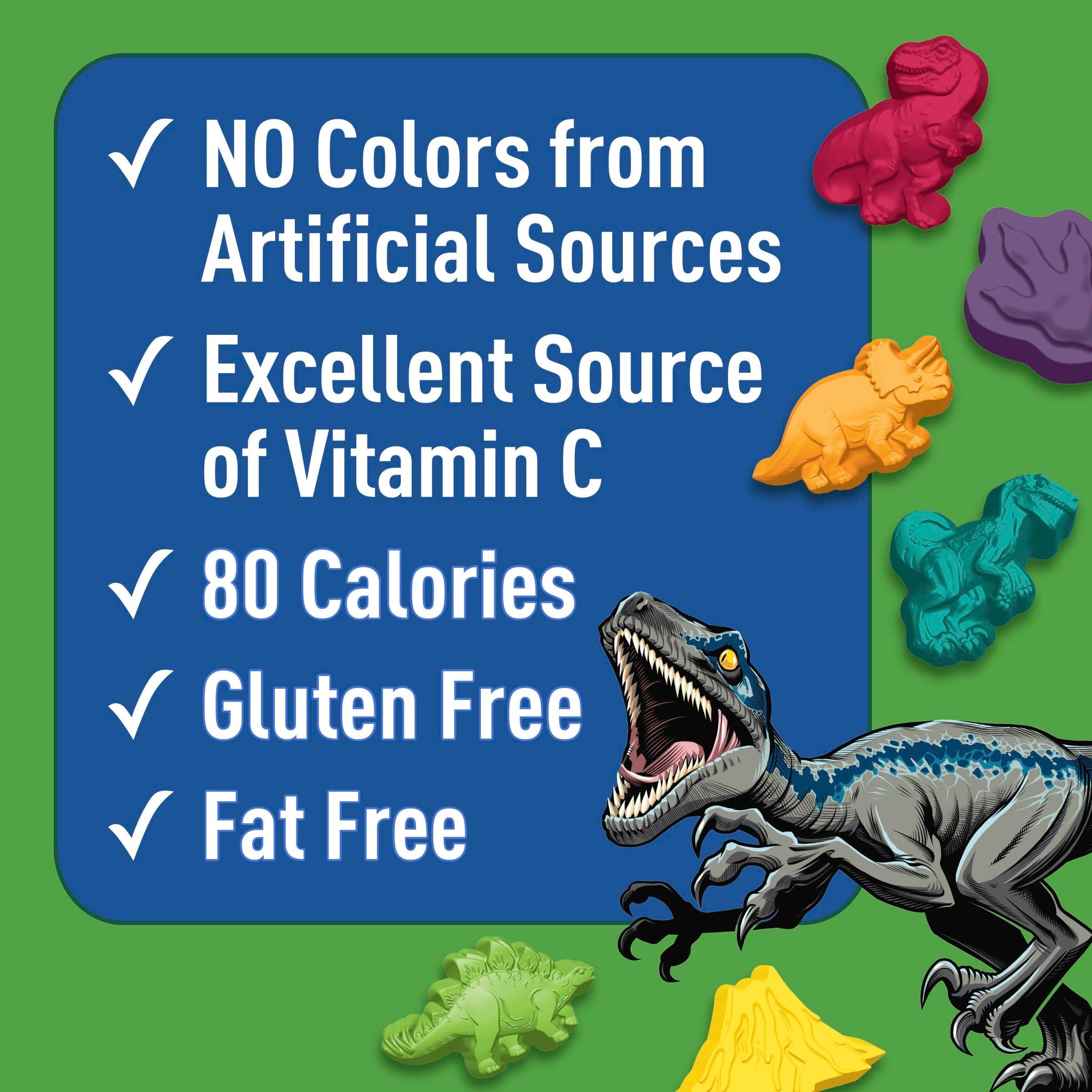 Jurassic World Fruit Flavored Snacks, Gluten Free, Kids Snacks, 10 Ct, 8 oz