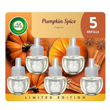 Air Wick Plug in Scented Oil Refill, 5 ct, Pumpkin Spice, Air Freshener, Essential Oils, Fall Scent, Fall Decor