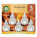 Air Wick Plug in Scented Oil Refill, 5 ct, Pumpkin Spice, Air Freshener, Essential Oils, Fall Scent, Fall Decor