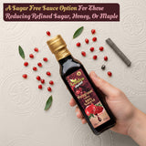 Golden Pomegranate Sauce Molasses - No Sugar Added - Non GMO, Gluten Free & Vegan - 100% Natural Pomegranate Syrup for Drinks, Salads & Toppings