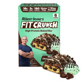 FITCRUNCH Snack Size Protein Bars, Designed by Robert Irvine, 6-Layer Baked Bar, 3g of Sugar, Gluten Free & Soft Cake Core (6 Bars, Mint Chocolate