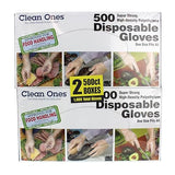 Clean Ones Disposable Food-Safe Poly Gloves, One Size, 2000 Count