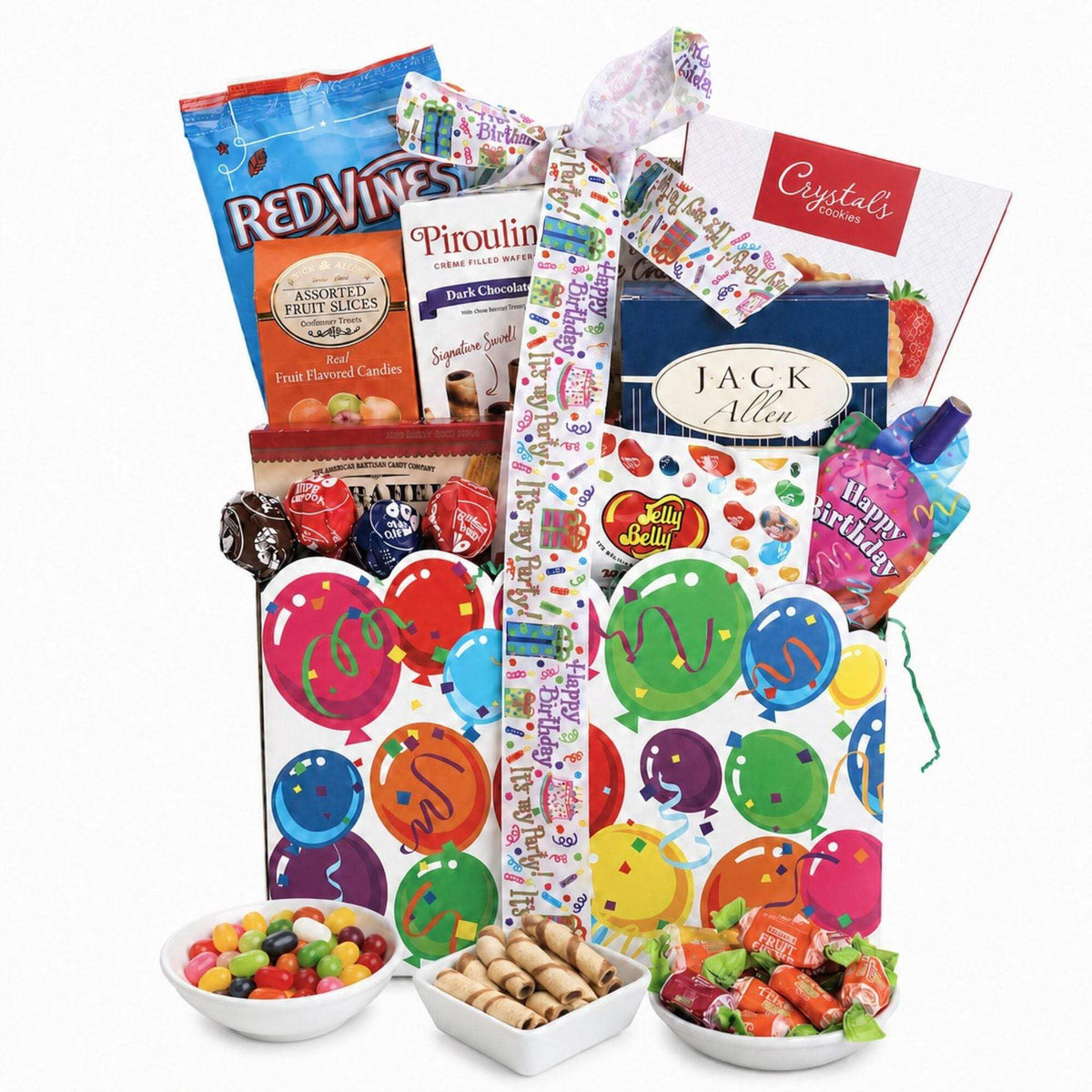 Alder Creek Gift Baskets Let’s Celebrate! Birthday Gift Tote with Candy, Cookies, Popcorn, and More |For Her| For Him| Happy Birthday