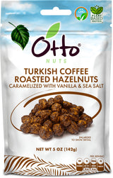 Otto Nuts - Turkish Coffee Roasted Hazelnuts, Non-GMO Naturally Vegan Snack, Good Source of Protein | 5 OZ with Resealable Bag