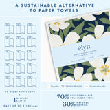 ELYN Swedish Dishcloths, Reusable & Washable Sponge Cloths, Absorbent Cleaning Paper Towels for Kitchen, Dishes, Counters and More, 5 Pack, Assorted