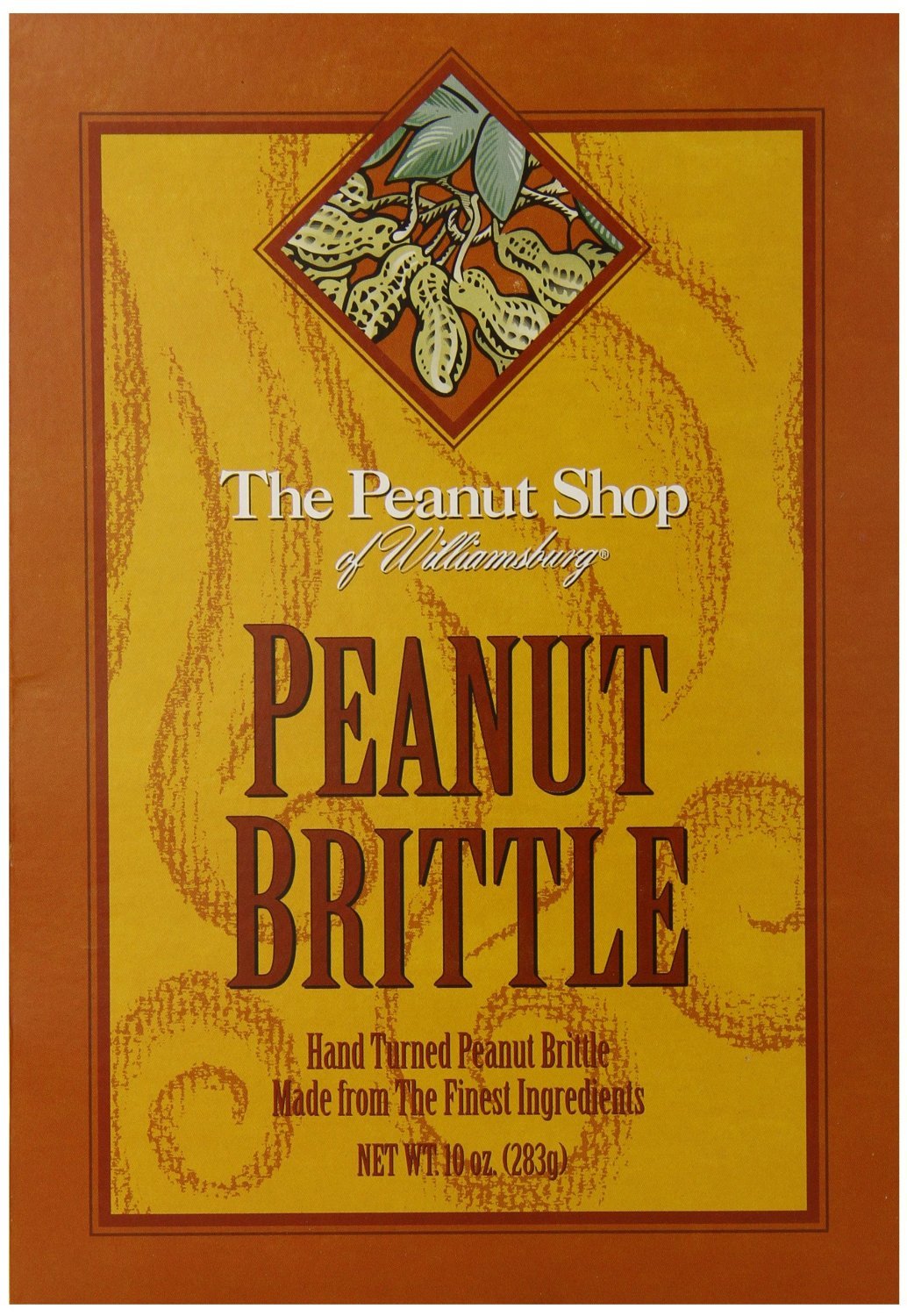 The Peanut Shop of Williamsburg Homestyle Brittle Box, Old-Fashioned Peanut Candy from Williamsburg, Peanut Brittle Hand Pulled in Copper Kettles